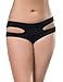 J-boxing Women Plus Size Sexy Panty Hollow out Lingerie Crotchless Underwear Black (2XL)