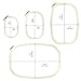 Caydo 4 Pieces Square Embroidery Hoops ABS Plastic Adjustable Cross Stitch Hoops Set for Cross Stitch Handcraft DIY Handmade Needlework Craft