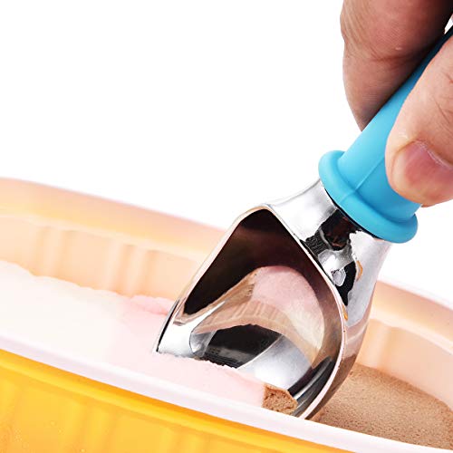Professional Ice Cream Scoop Slip Rubber Grip Ergonomic Handle Easy Release ice cream Cookie Dough & Pies - Thumbnail 4