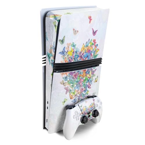 Glossy Glitter Gaming Skin Compatible with Sony PlayStation 5 PS5 Pro Bundle -…