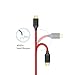 Anker 10ft / 3m Nylon Braided Tangle-Free Micro USB Cable with Gold-Plated Connectors for Android, Samsung, LG, HTC, Nexus, Sony and More (Red)