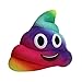 JUNKE Rainbow Amusing Emoji Emoticon Cushion Shape Pillow Doll Gift, Poop Face (20cm)