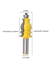 yakamoz 1 2 inch vástago Architectural Molding Router Bit Herramientas de Cortador de forma de la carpintería