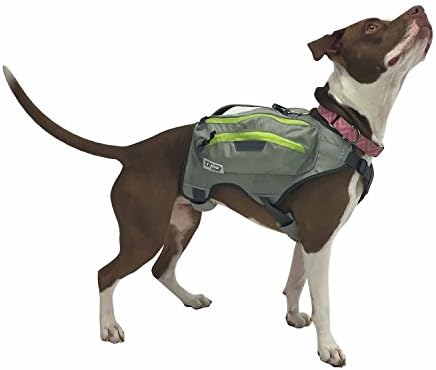 FrontPet Explorer Ultra Light Medium Dog Backpack with Four Individual Low-Profile Storage Compartments - Perfect for Storing Water, Bowls and Treats Dog Backpack Harness