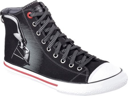 Skechers Men's Legacy Vulc Vader Reflective Sneakers, Black/White, 9.5 M US