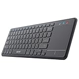 eSynic ESY004 2.4G Wireless Touch Keyboard USB Touchpad Media with Built-in Large Size Trackpad Mouse, Black