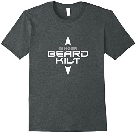 Mens Beard Kilt Funny Scottish Ginger T Shirt Medium Dark Heather
