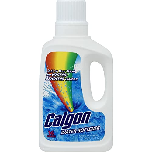 Calgon Liquid Water Softener, 32 fl oz Bottle, Laundry Detergent Booster, Brighter Clothes (Pack of 3)