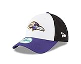 New Era NFL Baltimore Ravens Perf Block 2 9FORTY Adjustable Cap, One Size, White/Team Color