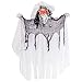 Halloween Haunters Animated Hanging Jumping Moving Forward Ghost Skeleton Bride Skull Reaper Prop Decoration - 3 Cackle Sound Phrases, LED Light Up Eyes, 3 Feet, Haunted House Graveyard Party Entryway