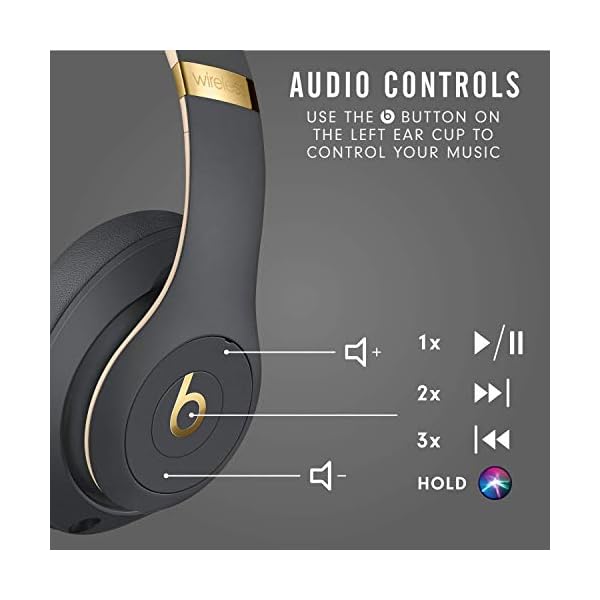 Beats-Studio3-Wireless-Noise-Cancelling-Over-Ear-Headphones-Apple-W1-Headphone-Chip-Class-1-Bluetooth-Active-Noise-Cancelling-22-Hours-Of-Listening-Time-Shadow-Grey Beats Studio3 Wireless Noise Cancelling Over-Ear Headphones - Apple W1 Headphone Chip, Class 1 Bluetooth, Active Noise…