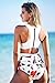 CUPSHE Women's Lilies Print Tank Top One-Piece Swimsuit,Lilies Print,Medium