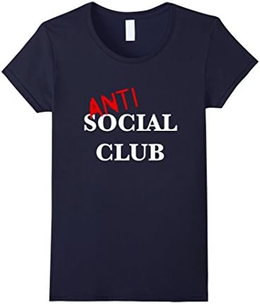 Womens ANTI Social Club T-shirt Large Navy