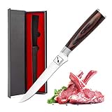 imarku Boning Knife, 6-Inch Carving Kitchen Knife with Razor Sharp High Carbon Stainless Steel and Pakkawood Handle for Meat and Poultry