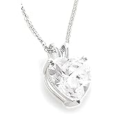 18k SOLID Gold LUXURY WOMENS DAY gift for her 8mm Diamond Necklace Pendant 1.5 carat HEART SOLITAIRE DIAMOND Heart Diamond Necklace YELLOW GOLD HANDMADE Jewellery for women Her Anniversary Woman's day