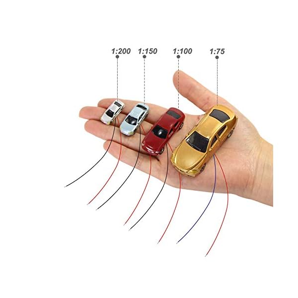 Evemodel 12 STK. Spur H0 TT Model beleuchtete Autos mit 12V LED Leuchten fÃ¼r GebÃ¤ude Layout 12V Neu EC100-12-EU – Bild 5