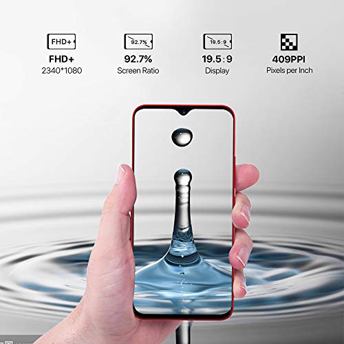 UMIDIGI F1 Play with 6GB+64GB Memory Android 9.0 48MP+8MP+16MP Cameras 5150mAh 6.3" FHD+ Global Version Smartphone Dual 4G LTE Cell Phone Unlocked (Red)