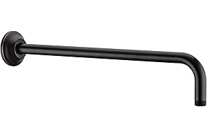 BESTILL 16 Inch L-Shaped Shower Head Extension Arm, Shower Arm and Flange Included, Oil Rubbed Bronze