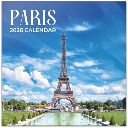Paris | 2026 12 x 24 Inch (Hanging) Monthly Square Wall Calendar