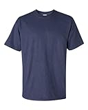 Gildan Mens Ultra Cotton 100% Cotton T-Shirt, Large, Heathered Navy