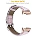 Fitlink Bands Compatible Fitbit Charge 3 / Charge 3 SE for Women Men, Classic Genuine Leather Wristbands with Metal Connectors Replacement Bands Accessories for Fitbit Charge 3, Small and Large, Pink