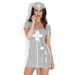 Anerotic Exotic Costumes Sexy PVC Nurse Outfit