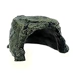 World 9.99 Mall Reptile Cave,Reptile Rock Hide Habitat Decor,Perfect Hiding Spot For Small Lizards, Turtles, Reptiles, Amphibians,Fish(Medium)