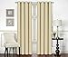 Utopia Bedding 2 Panels Grommet Blackout Curtains Thermal Insulated for Bedroom, W52 X L84 Inches, Beige
