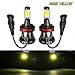 1797 H11 H8 H16(JP) LED Fog Lights Bulb Yellow Amber Gold Golden 3000K for Trucks Cars Lamps Kit Plug Error Free All in One Replacement Bulbs 12V 30W 2800LM Super Bright COB Chips Pack of 2