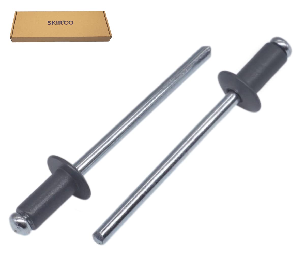 SKIR'CO (Pack of 500 pcs) Painted Blind Rivets 3.2 x 8 mm, Dome Head, DIN 7337, Aluminium Rivet, Pop Rivets (500, Anthracite Grey RAL 7016)