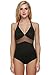Ekouaer Womens Swimsuits One-Piece Sexy Bathing Suit Mesh Patchwork Monokini XS-XL