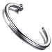 Kstyle Jewelry Mens Stainless Steel Bracelet, Silver, Screw, Bangle, 7.5