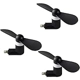 MADHOLLY USB Phone Fan, Fashion Portable Mini USB Fan (iPhone Black 3 pack)