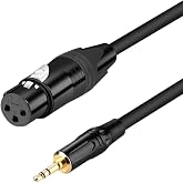 Seefeful XLR to 3.5mm, (3.3 FT) Stereo Microphone Cable for Camcorders, DSLR Cameras, Computer Recording Device and More