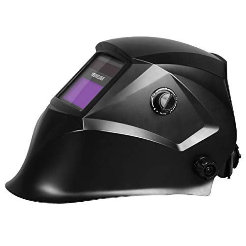 YESWELDER True Color Solar Powered Auto Darkening Welding Helmet, Wide