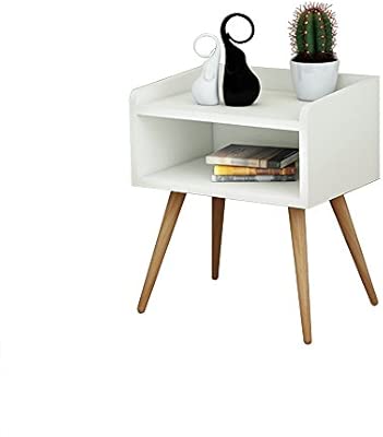 Amazon Com Emma Home Nightstand Solid Wood Legs Bedside Cabinet