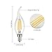 Mooncolour 4W LED Filament Candelabra Bulb,40-watt Equivalent,Warm White 2700K,Use in Chandeliers,Wall Sconces,and Pendant Lighting,4 Pack