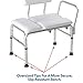 Carex Deluxe Padded Tub Transfer Bench - Shower Chair Transfer Bench with Height Adjustable Legs - Convertible to Right or Left Hand Entry