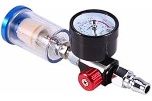 ANLEMIN Air Adjusting Regulator Valve with Pressure Gauge and Water Trap Filter for Spray Guns Air Tools