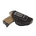 Made in USA Suede Leather Concealed Carry Holster | Compatible with Glock 42 & 43 | Sig Sauer P365 | Springfield Hellcat | Ruger LC9, LC9s | The Ultimate Suede IWB Holsters | Standard Black Right Hand