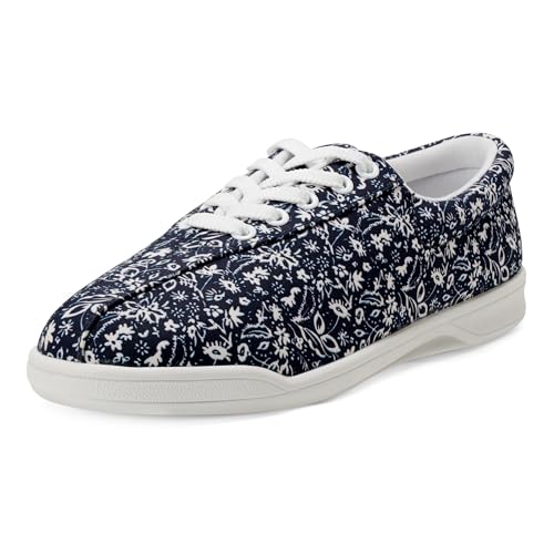 Easy Spirit AP2 Women's Oxford, 8.5 B(M) US, Navy-White-Floral
