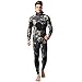 Nataly Osmann Camo Spearfishing Wetsuits Men 3mm /1.5mm Neoprene 2-Pieces Hooded Long Sleeve Scuba Diving Suit Full Body Keep Warm Snorkeling Suits…