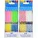 120 Spiral Birthday Candles 60 Pastel and 60 Spiral Brights primary