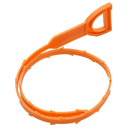 CandyHome 20 Inches Drain Snake Hair Drain Clog Remover Quick and Painless Slow Drain Relief for Drain Cleaning (8 Pack Orange)