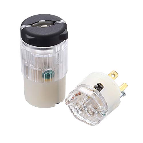 Miady Lighted Extension Cord Ends, 15 Amp 125 Volt NEMA 515, 2Pole