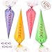 106 Pcs Extra Thick Disposable Pastry Bags 16 Inch-Icing Piping Bags with 6 Pcs Icing Bag ties cake cupcake cookie Decorating bags （1.37LBS）