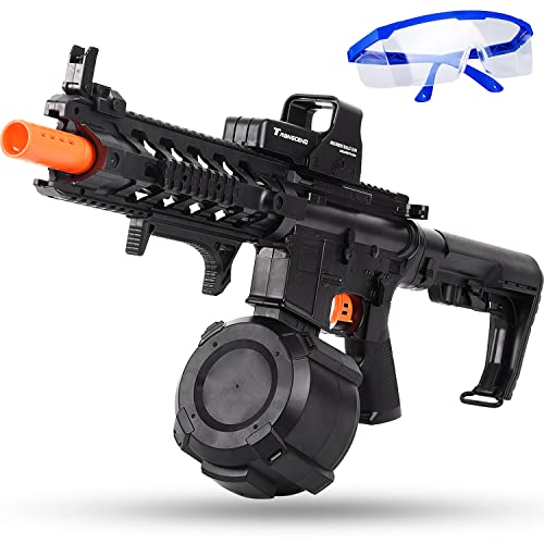 iToleeve Splatter Ball Gun, Gel Ball Blaster Kit with Drum Magazine (5X