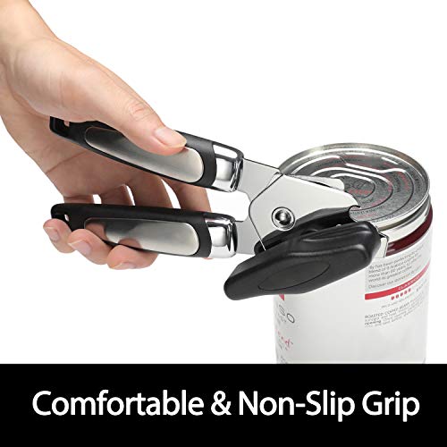 Manual Can Opener Handheld Smooth Edge Can Opener Built in Bottle