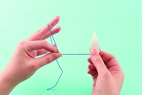 Clover 57-738 Tatting Lace Tool, Tatting Shuttle Bobbin, Brown