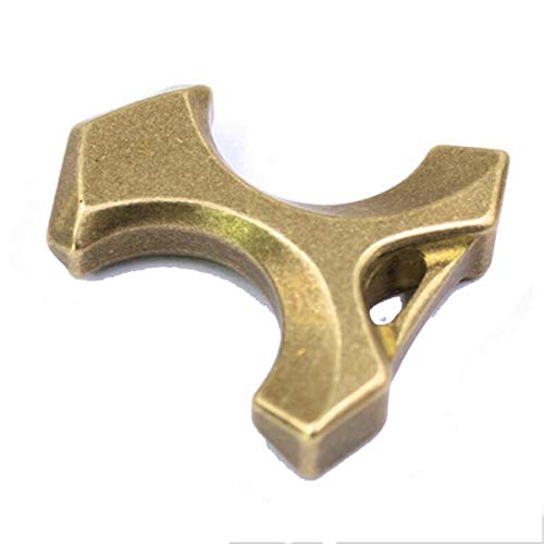 Wangyiqian Pyramid Brass EDC Metal Multipurpose Outdoors Every Day Carry Triangle Keychain Tool